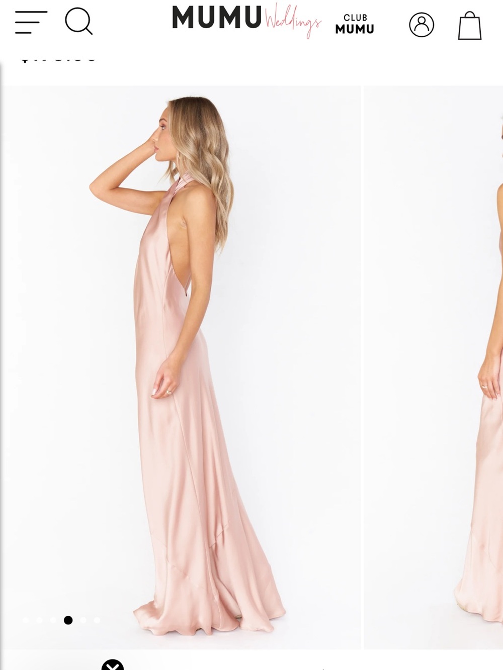 NWOT Jasmine Halter Maxi Dress Show Me Your Mumu bridesmaid high neck rose gold